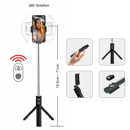 Blavec Selfie Bot Coco P02 tripod + távirányító 0,7 méter (SSCP02-5900217445227 3 kép