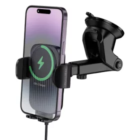   Borofone BH222 Vezeték nélküli töltéses autós telefontartó, fekete