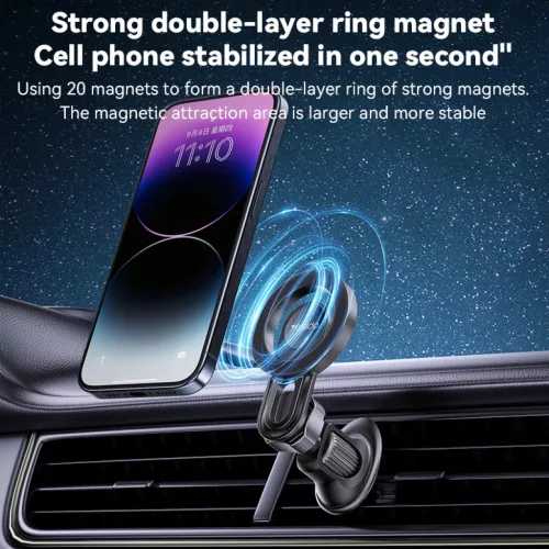 Yesido Mágneses autós tartó C209 Magsafe légbeömlőre fekete-6942314405376 4 kép