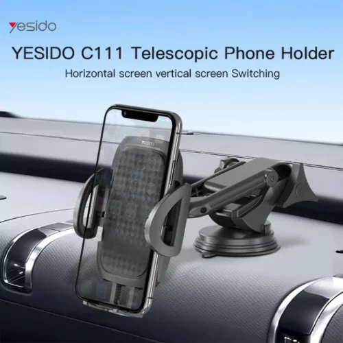 Yesido C111 autós telefontartó műszerfalra rögzíthető fekete-6971050264091 9 kép