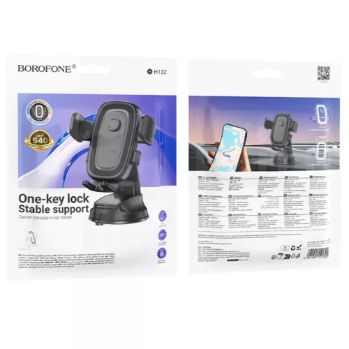 Borofone BH132 Follower műszerfalra/szélvédőre fekete-6941991121302 10 kép