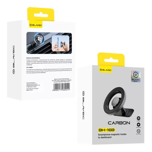 Blavec Car mágneses autós telefontartó BH-16B Carbon mágneses Mags-5900217480044 5 kép