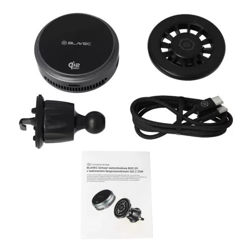 Blavec Car holder BHC-05 Qi2.2 25W mágnesesen levehető indukciós t�-5900217502135 9 kép