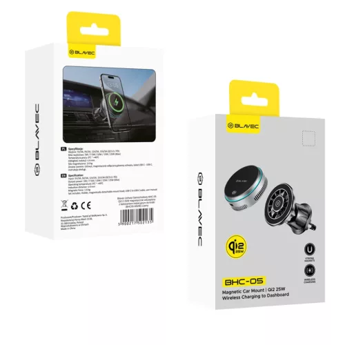 Blavec Car holder BHC-05 Qi2.2 25W mágnesesen levehető indukciós t�-5900217502135 10 kép