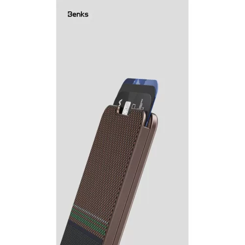 Benks Wallet Magnetic ArmorGo Kevlar Stand Gold tok-6948005964801 6 kép