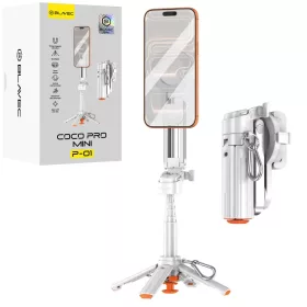   Blavec Selfie Stick Aluminium Coco PRO Mini P-01 Magsafe Auto pop quadripod + távirányító + tartó 0,48 méter (SSCPMP01-MQHW048) fehér Selfie bot