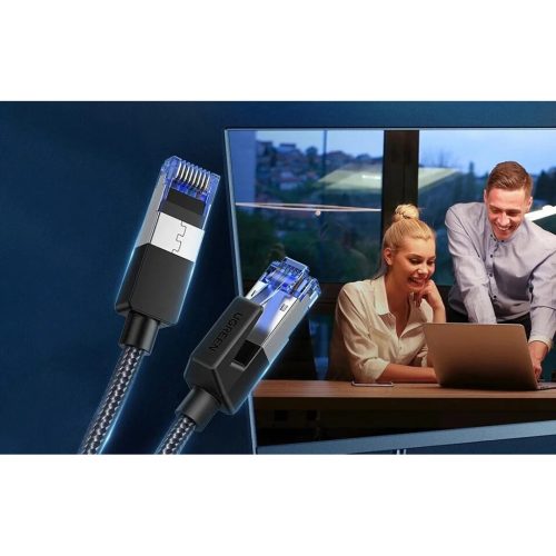 Ugreen NW153 Cat 8 F / FTP Braid Ethernet RJ45 kábel 1,5 m (fekete)-6957303884308 3 kép