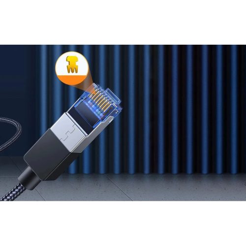 Ugreen NW153 Cat 8 F / FTP Braid Ethernet RJ45 kábel 1,5 m (fekete)-6957303884308 4 kép