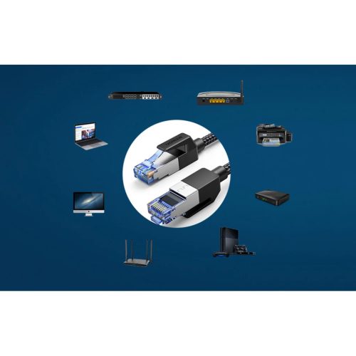 Ugreen NW153 Cat 8 F / FTP Braid Ethernet RJ45 kábel 1,5 m (fekete)-6957303884308 5 kép