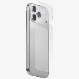  iPhone 17 Pro UNIQ Optix Aeroshield+ kamera modul és hátlap védő üvegfólia átlátszó