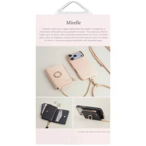 UNIQ Coehl Mirelle mágneses pénztárca szett + kézpánt rózsaszín-8886463697979 8 kép