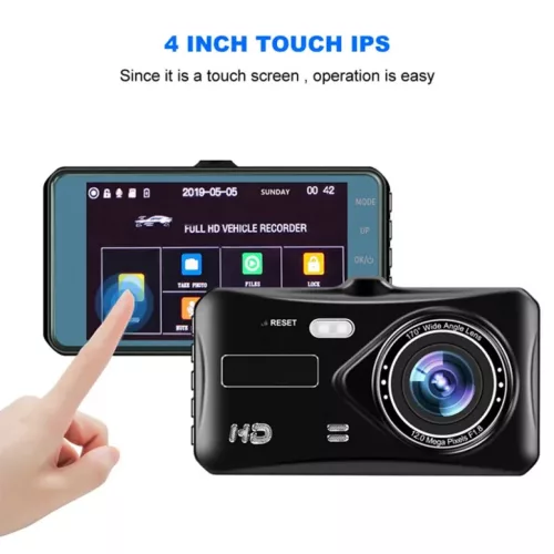 Car Dash Cam DVR-03 4,0 inches + hátsó kamera-5900217976738 9 kép