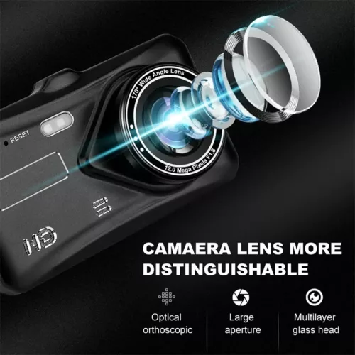 Car Dash Cam DVR-03 4,0 inches + hátsó kamera-5900217976738 10 kép