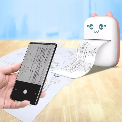 Mini Bluetooth termál nyomtató fotókhoz és jegyzetekhez fehér-ró-5900217998327 2 kép