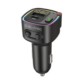   Blavec FM Transmitter Flash TR-02 MP3, Bluetooth - USB + Type C - PD 30W (TFMFTR02-B) fekete