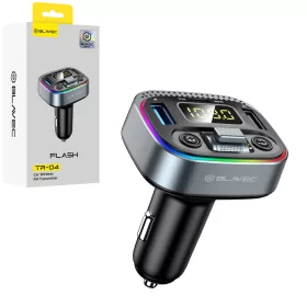   Blavec FM Transmitter Flash TR-04 MP3, Bluetooth - 2xUSB + Type C - QC3.0 18W PD 30W (TFMFTR04-B) fekete