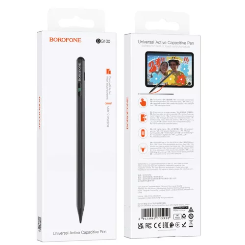 Borofone Active Kapacitív Toll BG100 Univerzális fekete-6941991115950 6 kép
