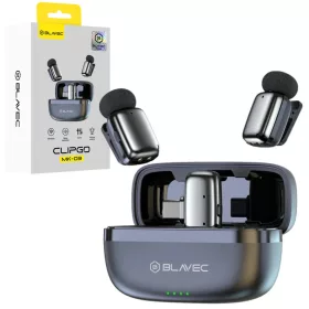   Blavec Lavalier Mikrofonok x 2 MK-03 ClipGo Type C (LMMK03-S) ezüst vezeték nélküli