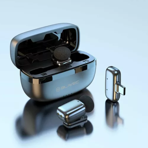 Blavec Lavalier Mikrofonok x 2 MK-03 ClipGo Type C (LMMK03-S) ezüst v-5900217495505 5 kép