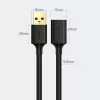 Ugreen USB 3.0 - USB 3.0 toldó kábel 1.5m fekete (US129 30126)-6957303831265 5 kép