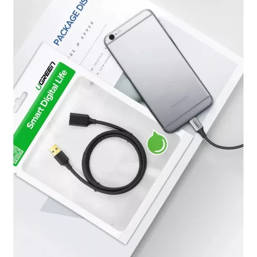 Ugreen USB 3.0 - USB 3.0 toldó kábel 1.5m fekete (US129 30126)-6957303831265 7 kép