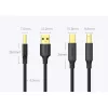 Ugreen US135 USB-A - USB-B nyomtató kábel 1.5m fekete (US135 10350)-6957303813506 5 kép