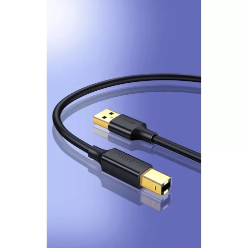 Ugreen USB-A - USB-B nyomtató kábel 1m fekete US135-6957303828463 3 kép