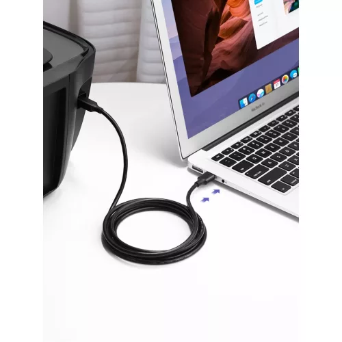 Ugreen USB-A - USB-B nyomtató kábel 1m fekete US135-6957303828463 4 kép