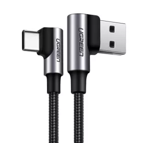   Ugreen USB - USB Type C döntött végű QC3.0 3A 0,5 m kábel szürke (US176 20855)