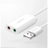 Ugreen USB 2.0 - 3.5mm mini jack külső hangkártya, adapter fehér (-6957303831432 9 kép