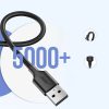 Ugreen USB - micro USB adat és töltő kábel 2.4A 480Mbps 1.5m feket-6957303861378 7 kép