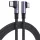 Ugreen Elbow Nylon harisnyázott USB Type C - USB Type C kábel döntött fejjel 1m 5A PD 100W fekete (US335 70696)