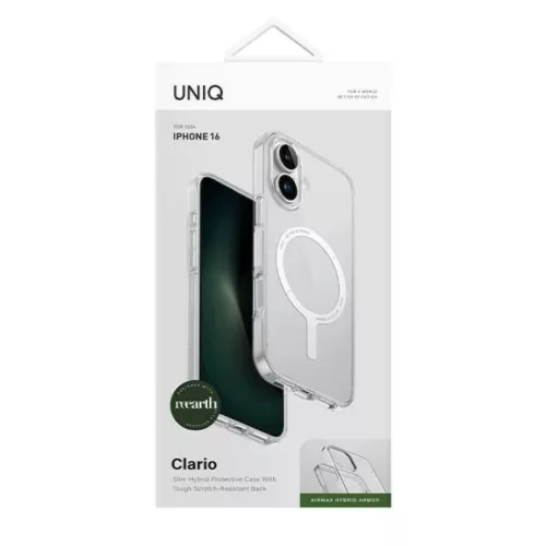Uniq Clario iPhone 16 6.1" Magclick töltő tok átlátszó/lucent cle-8886463689509 4 kép