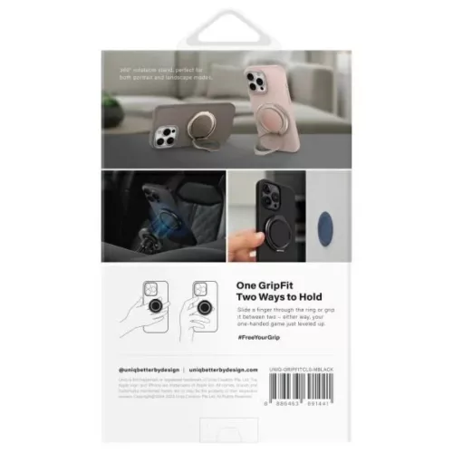 Uniq Gripfit 360 Mágneses Tartó&Állvány Mágneses Tartó feket-8886463691441 3 kép