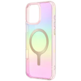 Uniq Iridescia Magclick Töltőtok iPhone 16 Pro Max-hoz - Rózsaszín-8886463691762 2 kép