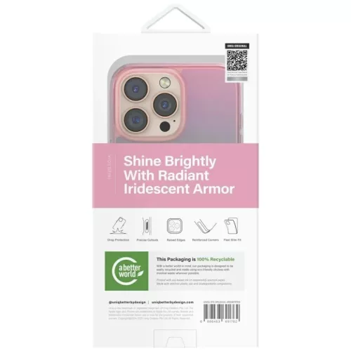 Uniq Iridescia Magclick Töltőtok iPhone 16 Pro Max-hoz - Rózsaszín-8886463691762 5 kép