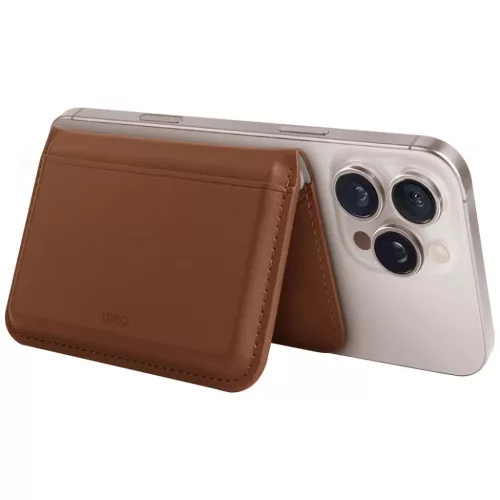 Uniq Lyden DS RFID mágneses pénztárca telefontartóval - Barna-8886463692141 3 kép