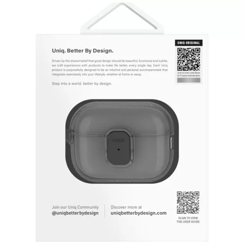 Uniq Glase Pro tok AirPods Pro 2 - Átlátszó-8886463693605 3 kép