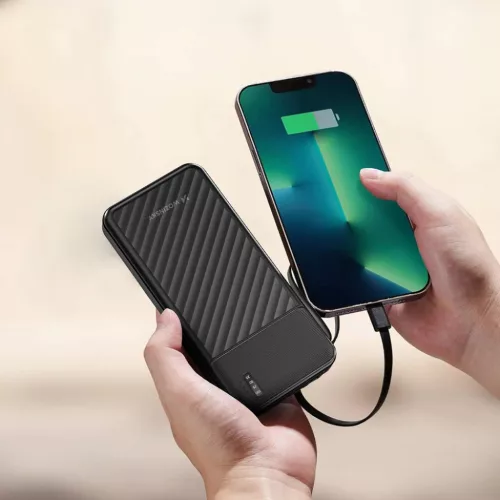 Wozinsky W11-B 10000mAh 10W Powerbank beépített kábelekkel és zseb-5907769388095 3 kép