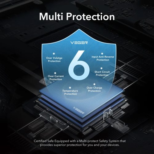 Powerbank Veger L10S (W1105PD) 10000mAh 20W 2A PD QC3.0 - fekete-6977525750021 7 kép