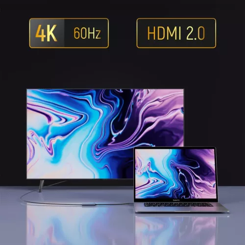 Wozinsky WACH-01 USB-C - HDMI 4K 60Hz Adapter - Fekete-5907769378904 8 kép