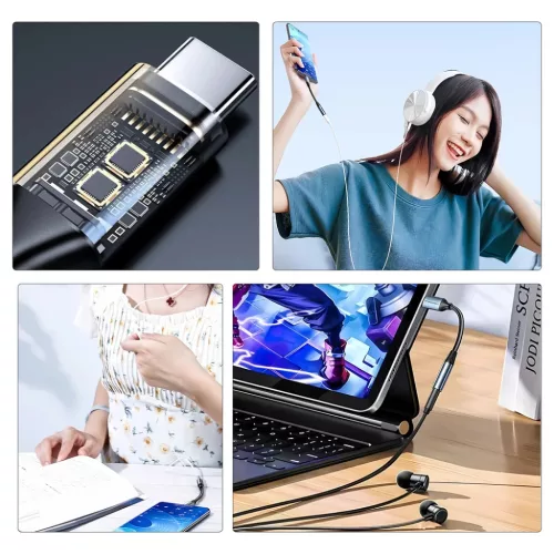 Wozinsky WACM-01 USB-C Adapter - 3.5mm Mini Jack - Fekete-5907769378928 2 kép
