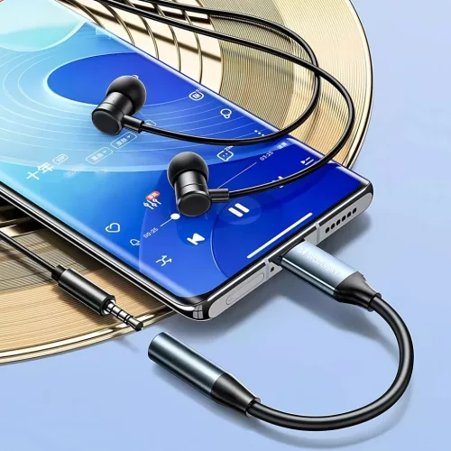 Wozinsky WACM-01 USB-C Adapter - 3.5mm Mini Jack - Fekete-5907769378928 9 kép