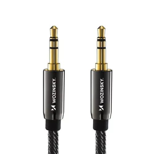 Wozinsky univerzális mini jack kábel 2x AUX kábel 1.5 m fekete-5907769307454 3 kép