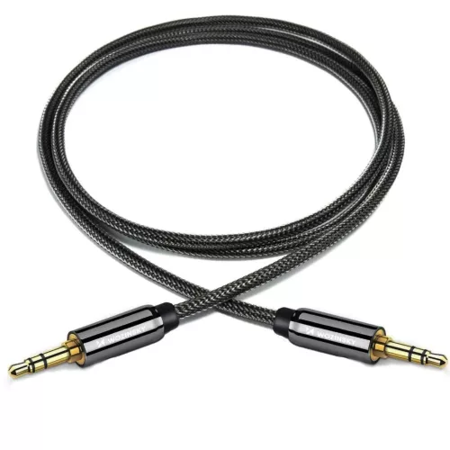 Wozinsky univerzális mini jack kábel 2x AUX kábel 1.5 m fekete-5907769307454 4 kép