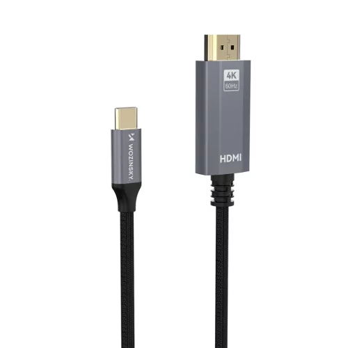 Wozinsky WCCH-01 USB-C - HDMI 4K 60Hz Kábel 1.8m - Fekete-5907769378898 4 kép