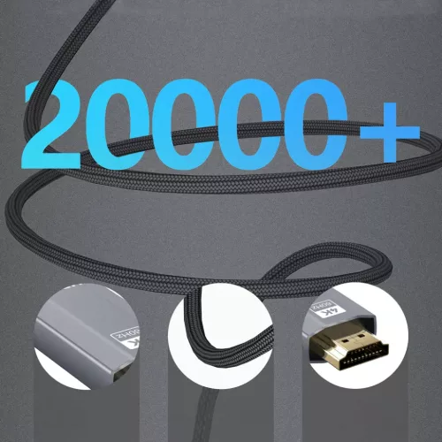 Wozinsky WCCH-01 USB-C - HDMI 4K 60Hz Kábel 1.8m - Fekete-5907769378898 8 kép