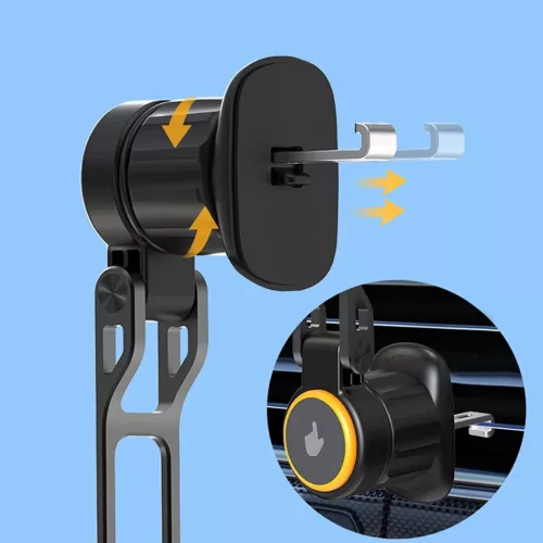 Wozinsky WCT5-6S2Y Car Holder with Qi/MagSafe 15W Inductive Charger fo-5907769372506 5 kép