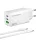 Wozinsky GaN 65W Töltő 2xUSB-C USB Porttal és 65W CC Kábellel - Fehér
