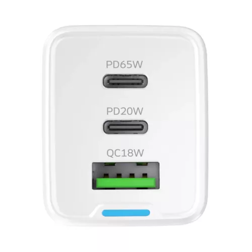 Wozinsky GaN 65W Töltő 2xUSB-C USB Porttal és 65W CC Kábellel - Fe-5907769383922 4 kép